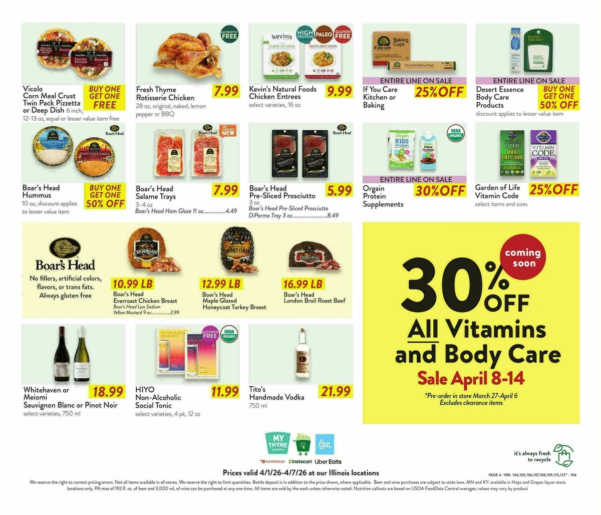 Fresh Thyme Farmers Market Weekly Ad from April 1