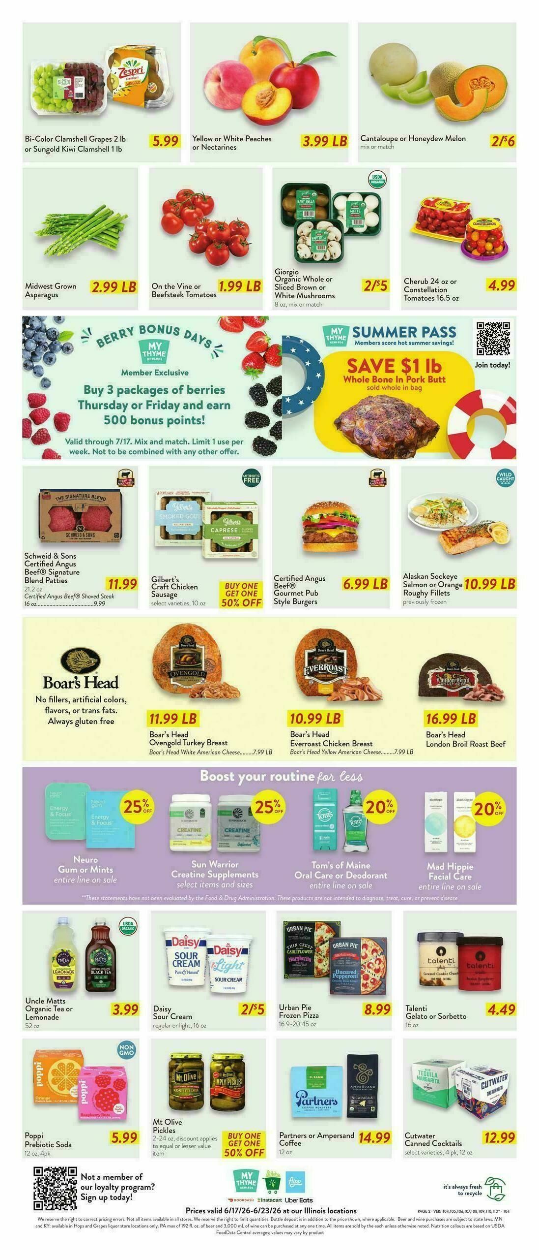 Fresh Thyme Farmers Market Weekly Ad from June 17