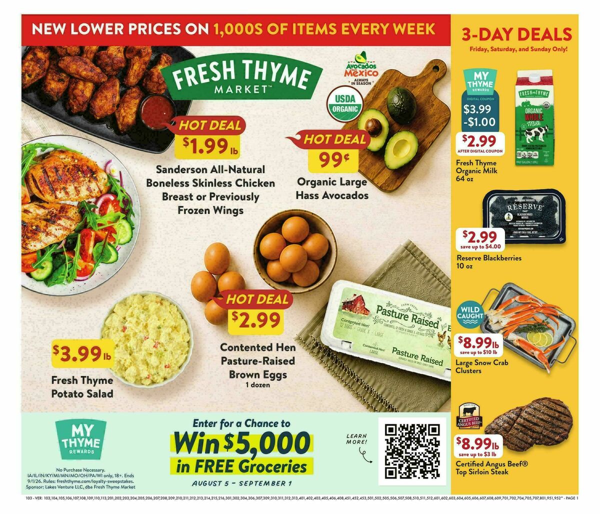 Fresh Thyme Farmers Market Weekly Ad from August 26