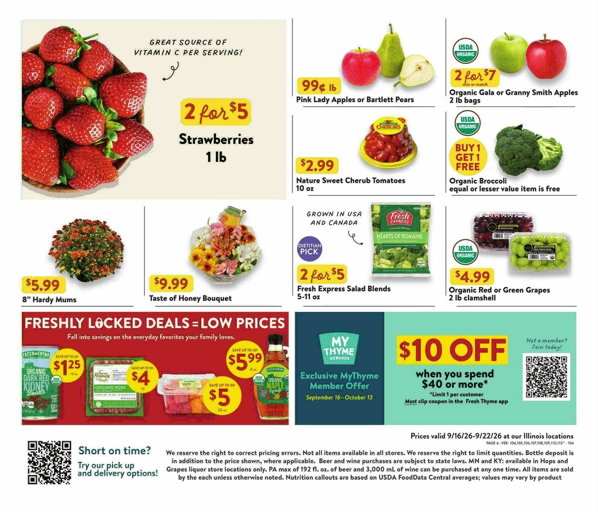 Fresh Thyme Farmers Market Weekly Ad from September 16