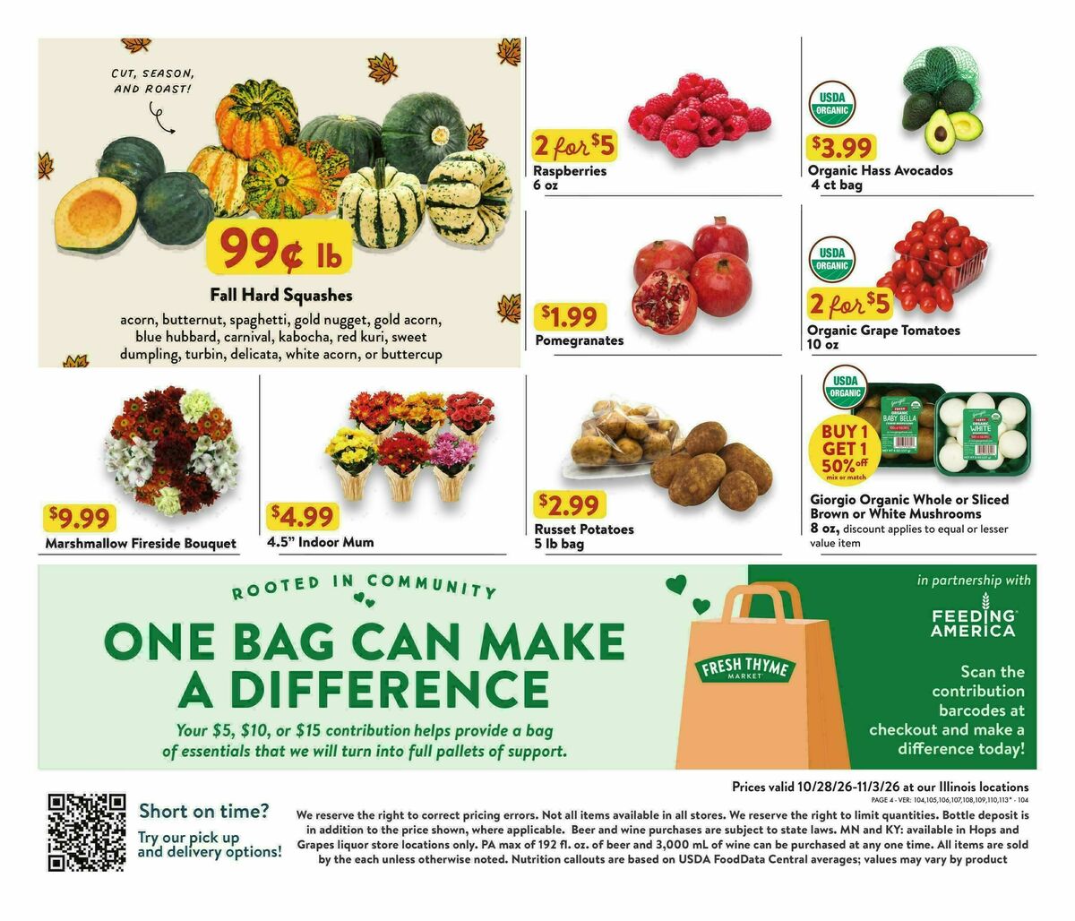 Fresh Thyme Farmers Market Weekly Ad from October 28