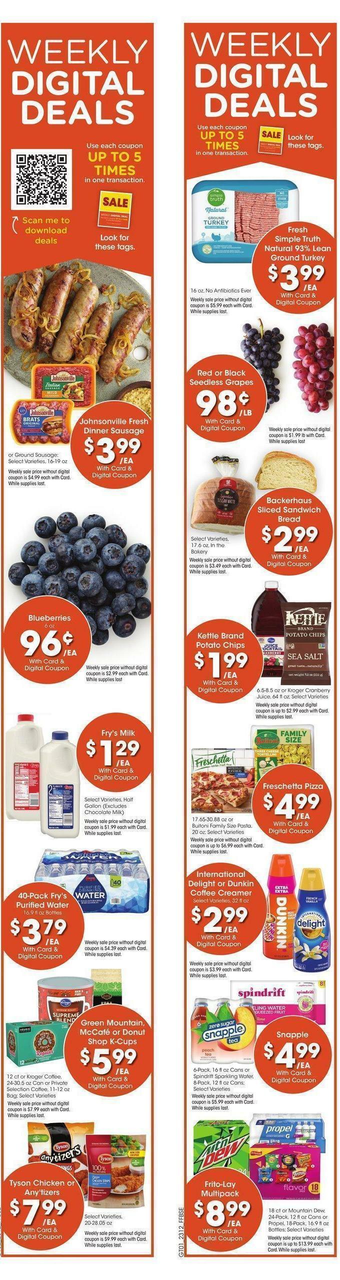 Fry's Food Weekly Ad from April 19