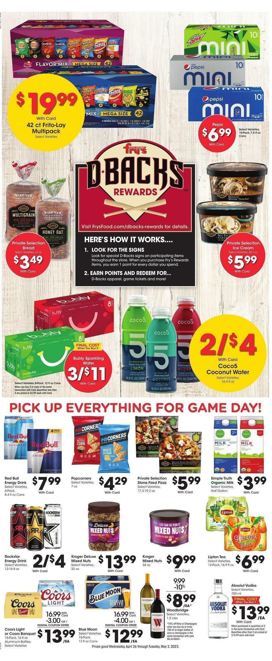 Fry's Food Weekly Ad from April 26