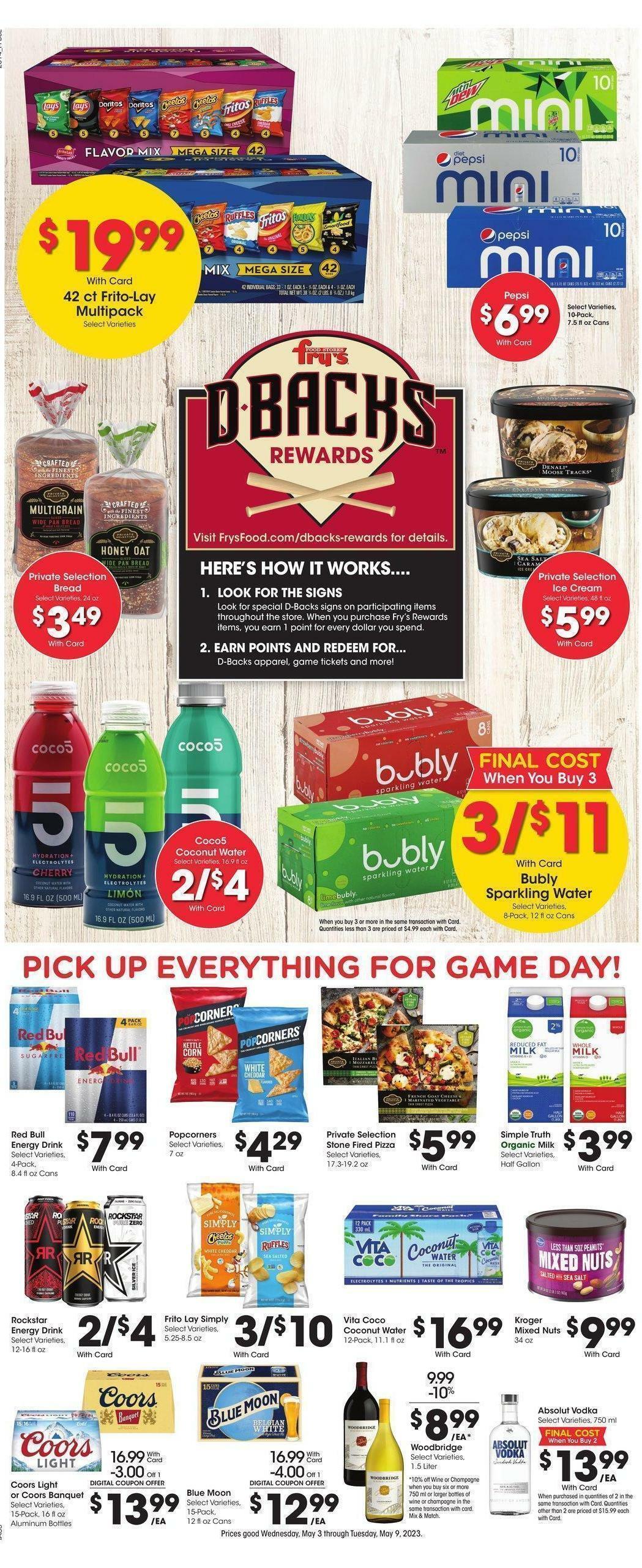 Fry's Food Weekly Ad from May 3