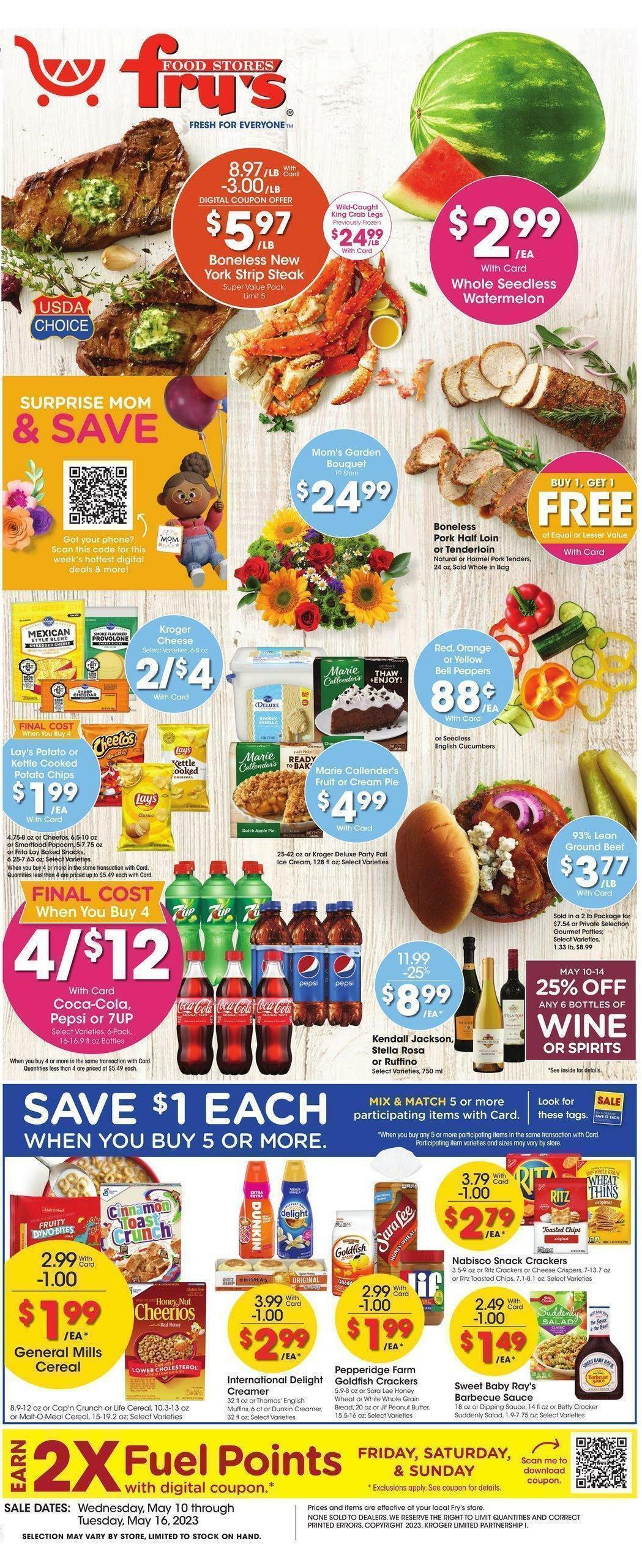 Fry's Food Weekly Ad from May 10