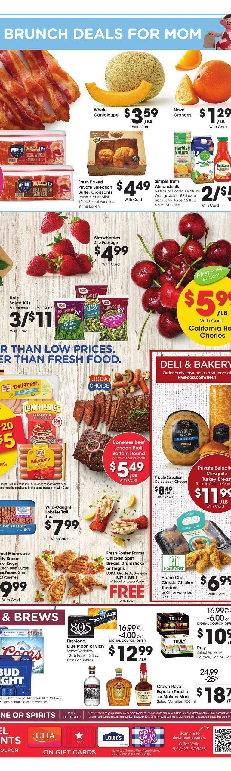 Fry's Food Weekly Ad from May 10