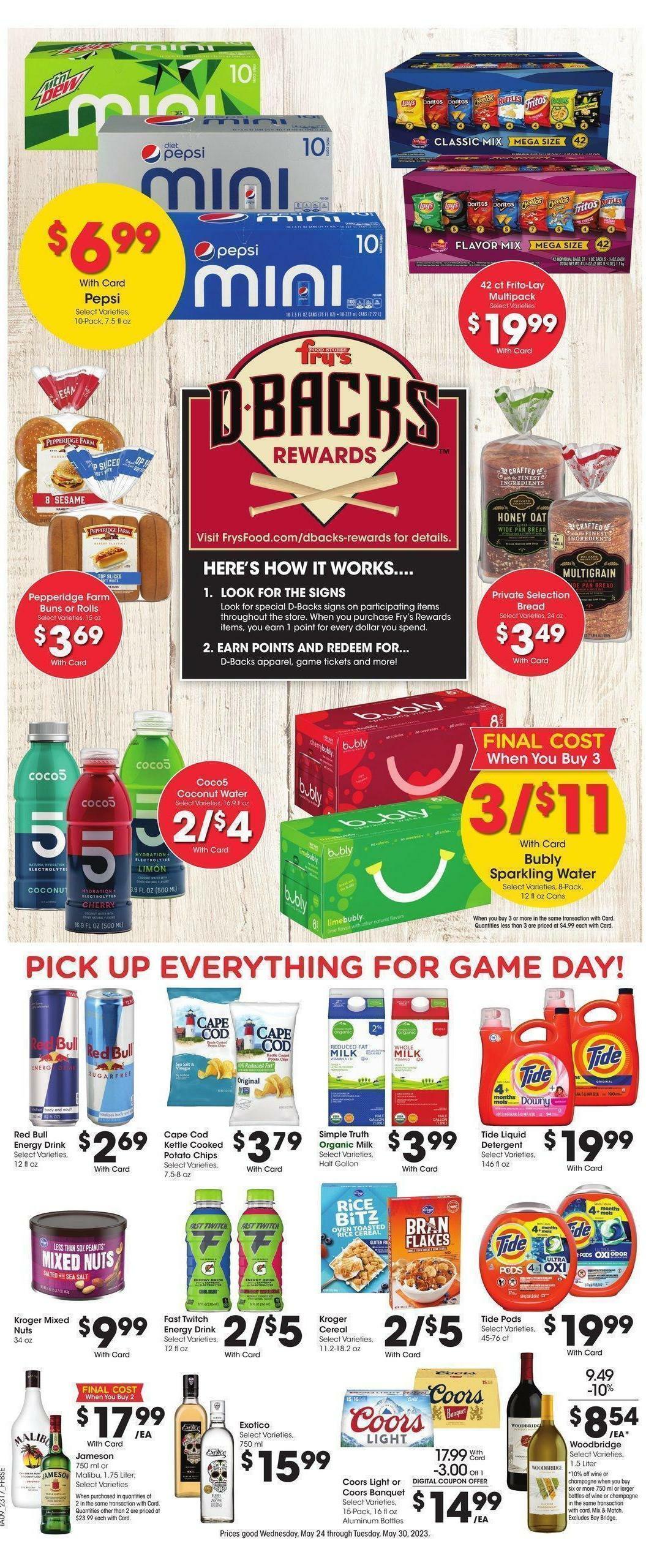 Fry's Food Weekly Ad from May 24