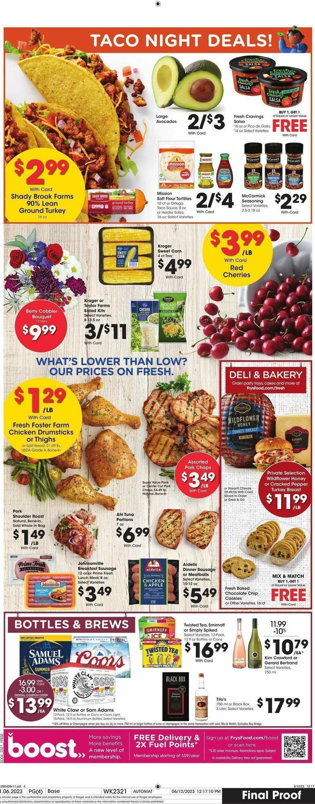 Fry's Food Weekly Ad from June 21