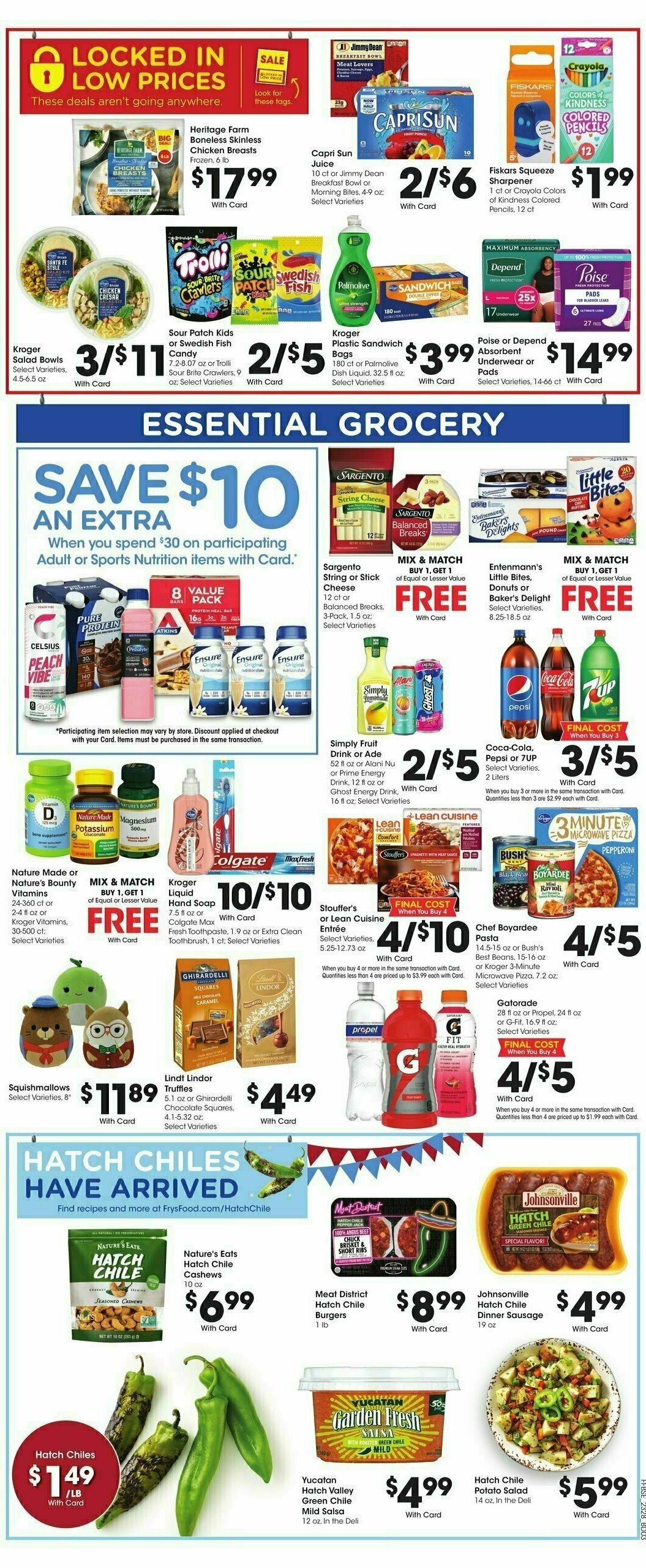 Fry's Food Weekly Ad from August 9