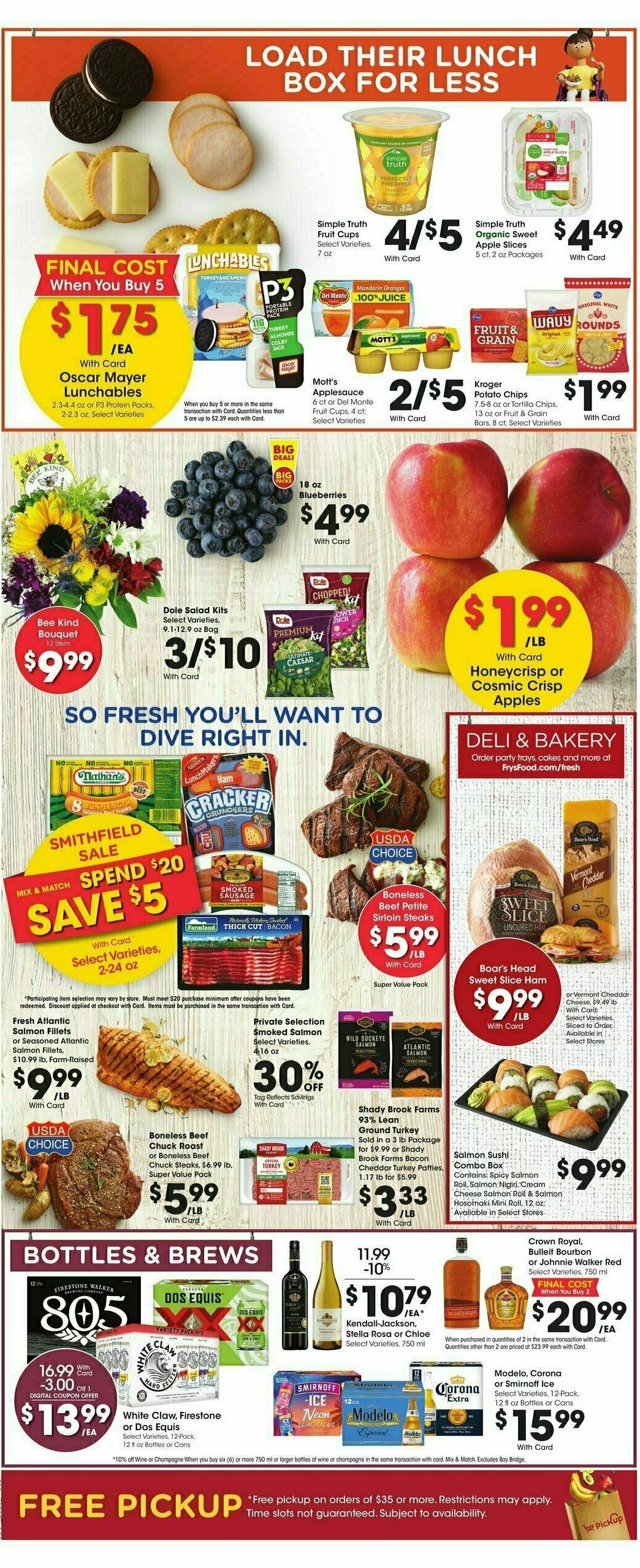 Fry's Food Weekly Ad from August 9