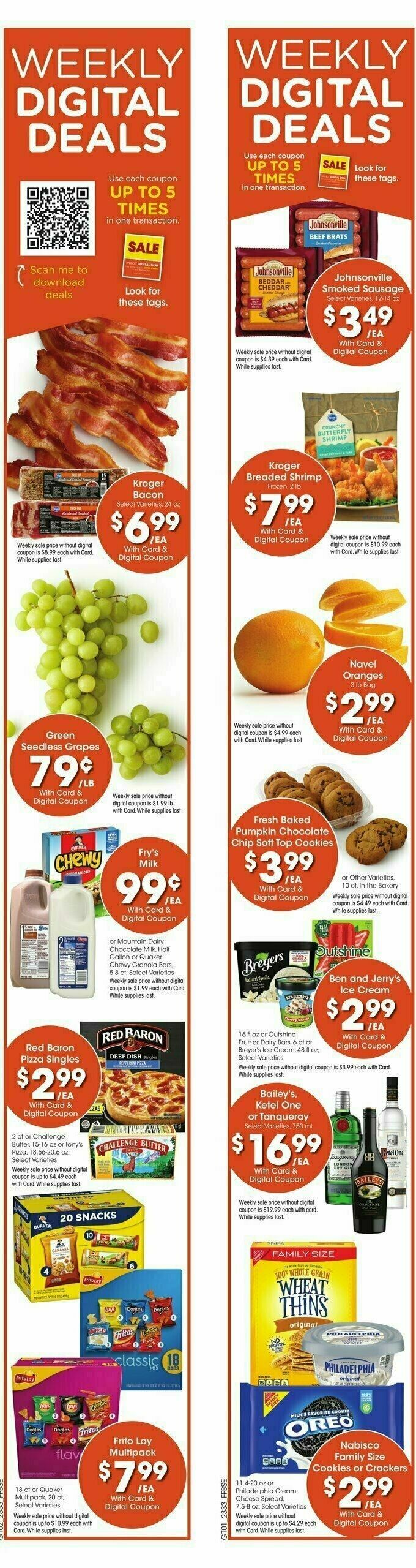 Fry's Food Weekly Ad from September 13