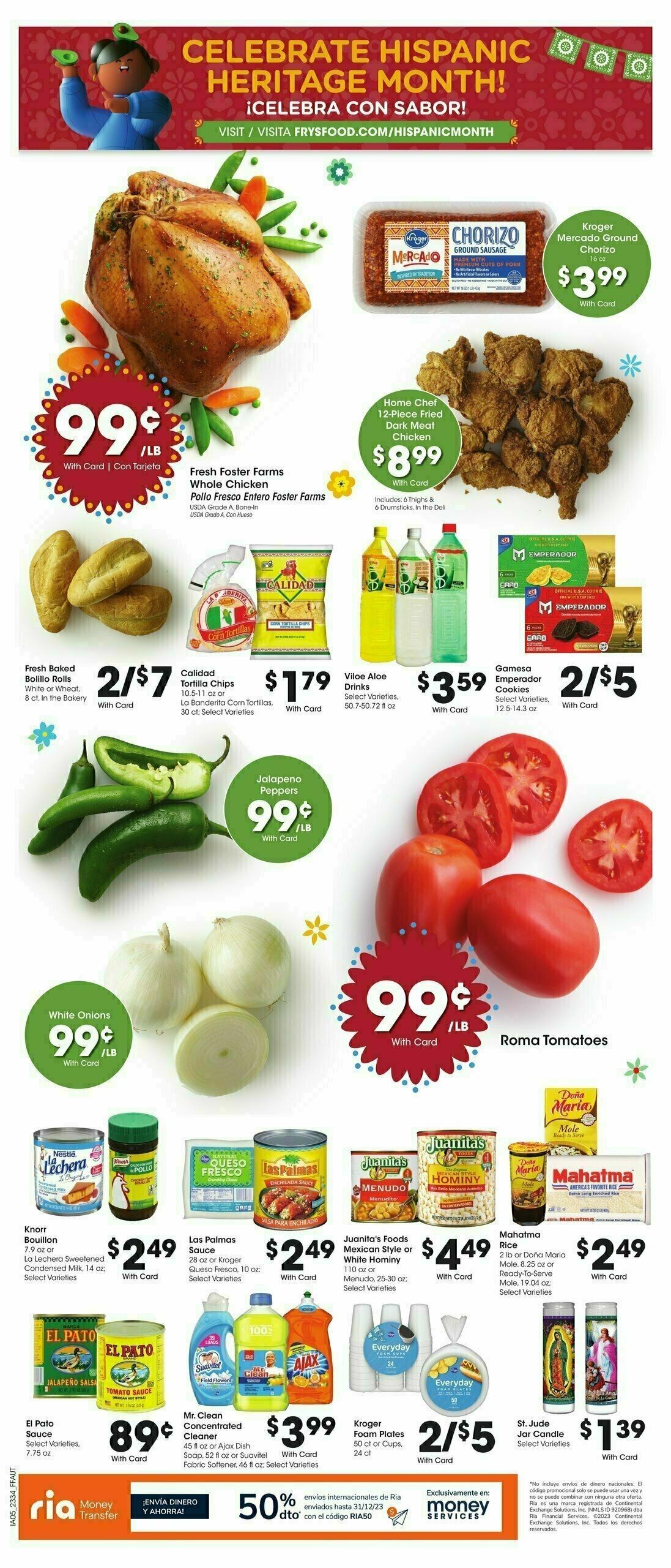 Fry's Food Weekly Ad from September 20