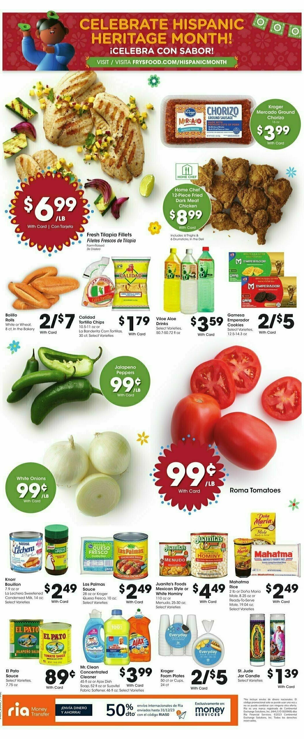 Fry's Food Weekly Ad from October 4
