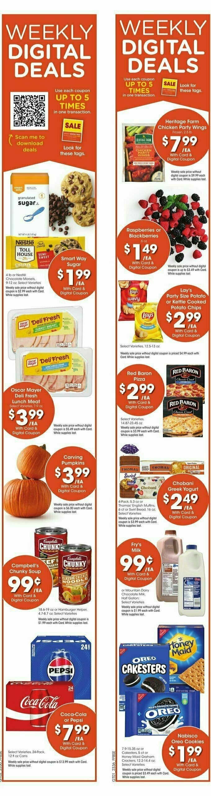 Fry's Food Weekly Ad from October 4