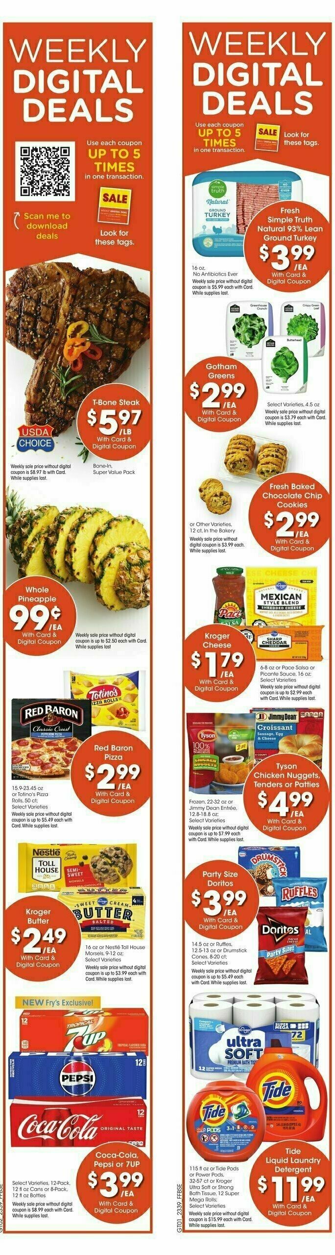 Fry's Food Weekly Ad from October 25