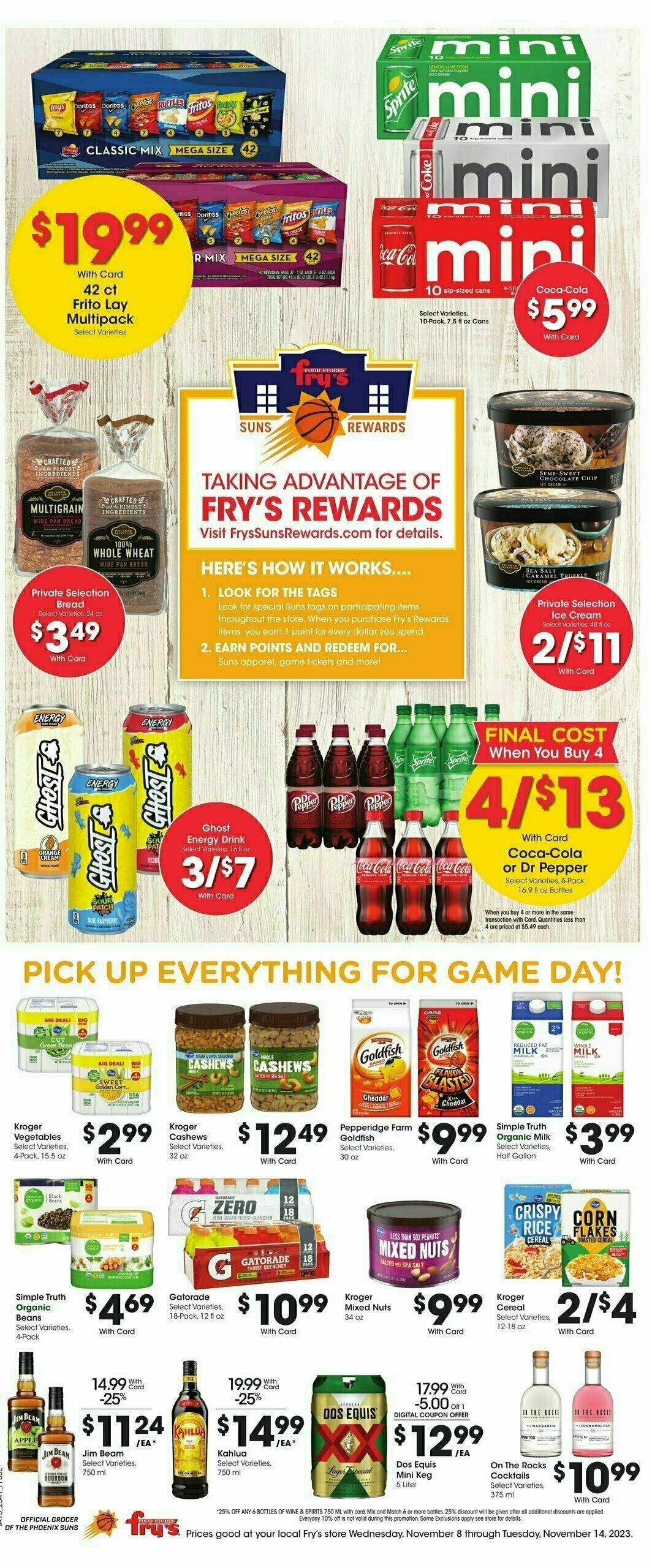 Fry's Food Weekly Ad from November 8