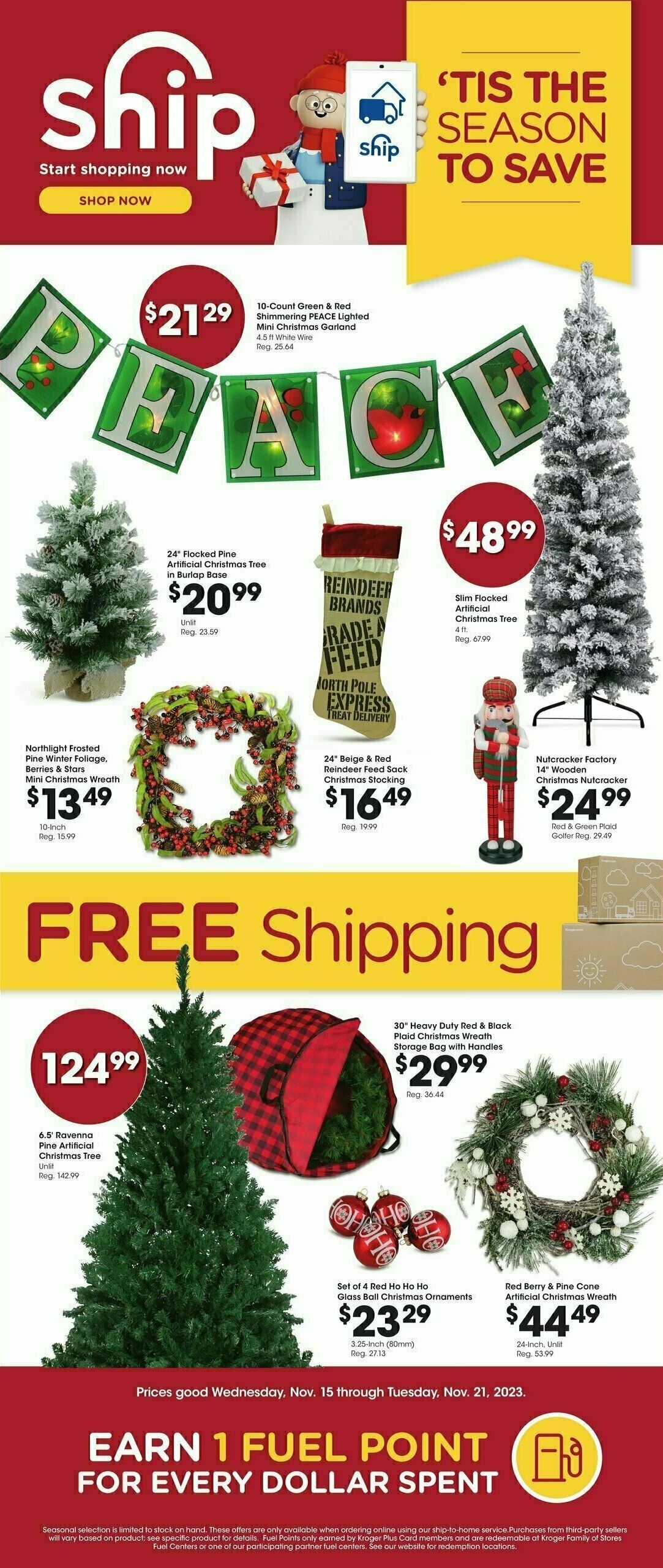 Fry's Food Ship to Home Weekly Ad from November 15