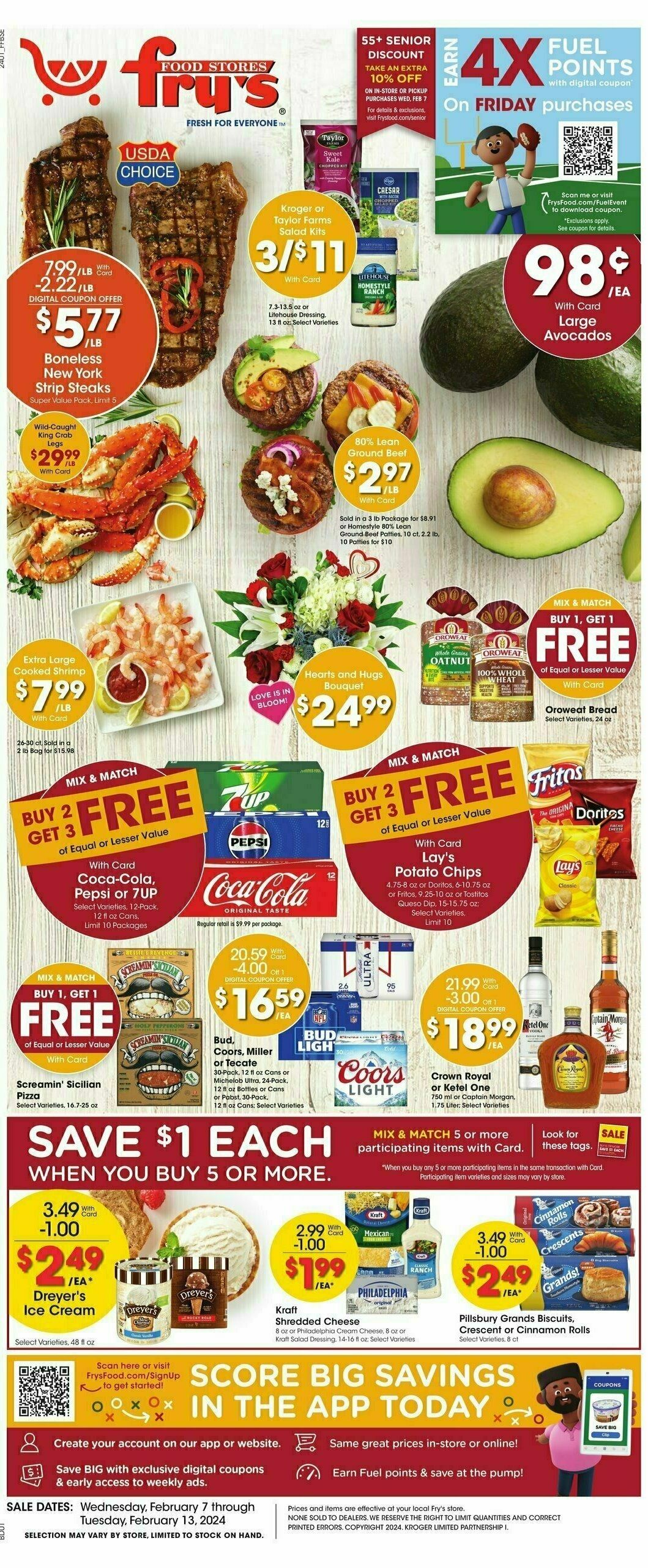 Fry's Food Weekly Ad from February 7