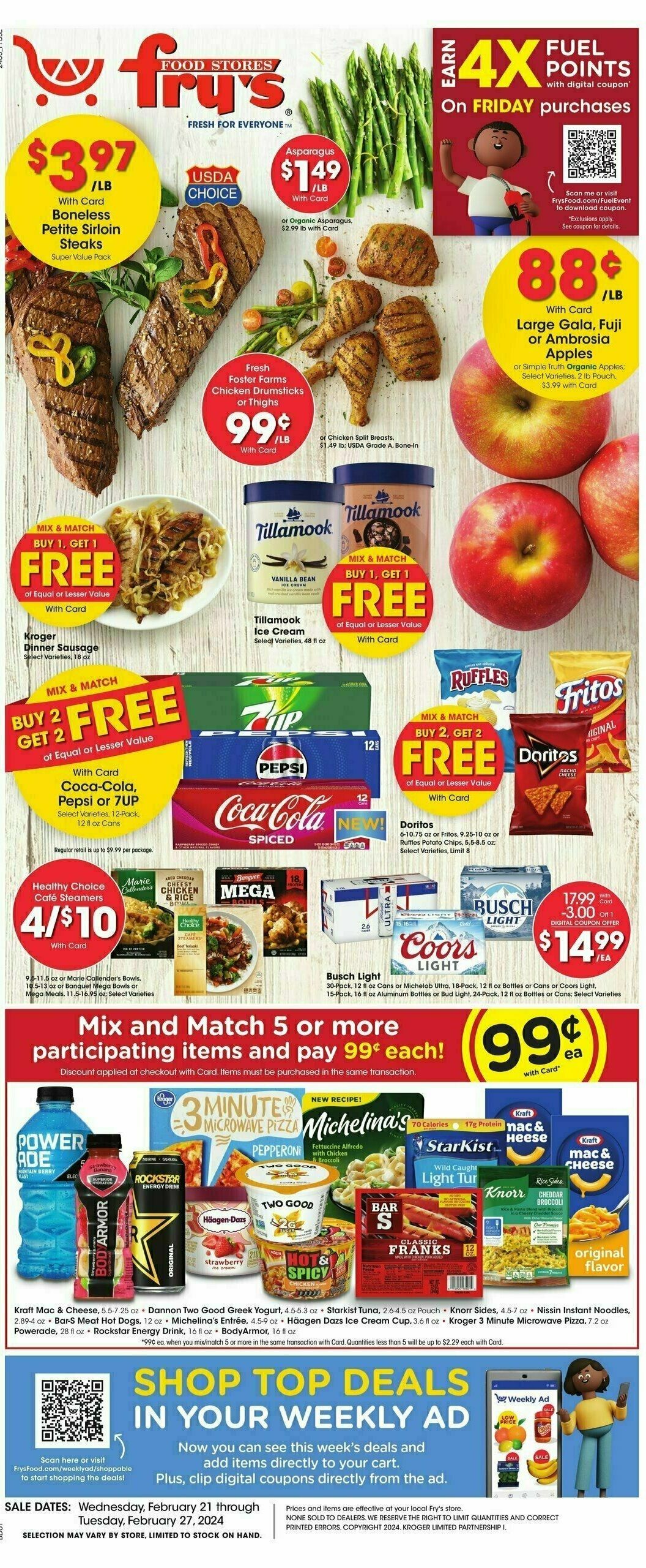 Fry's Food Weekly Ad from February 21