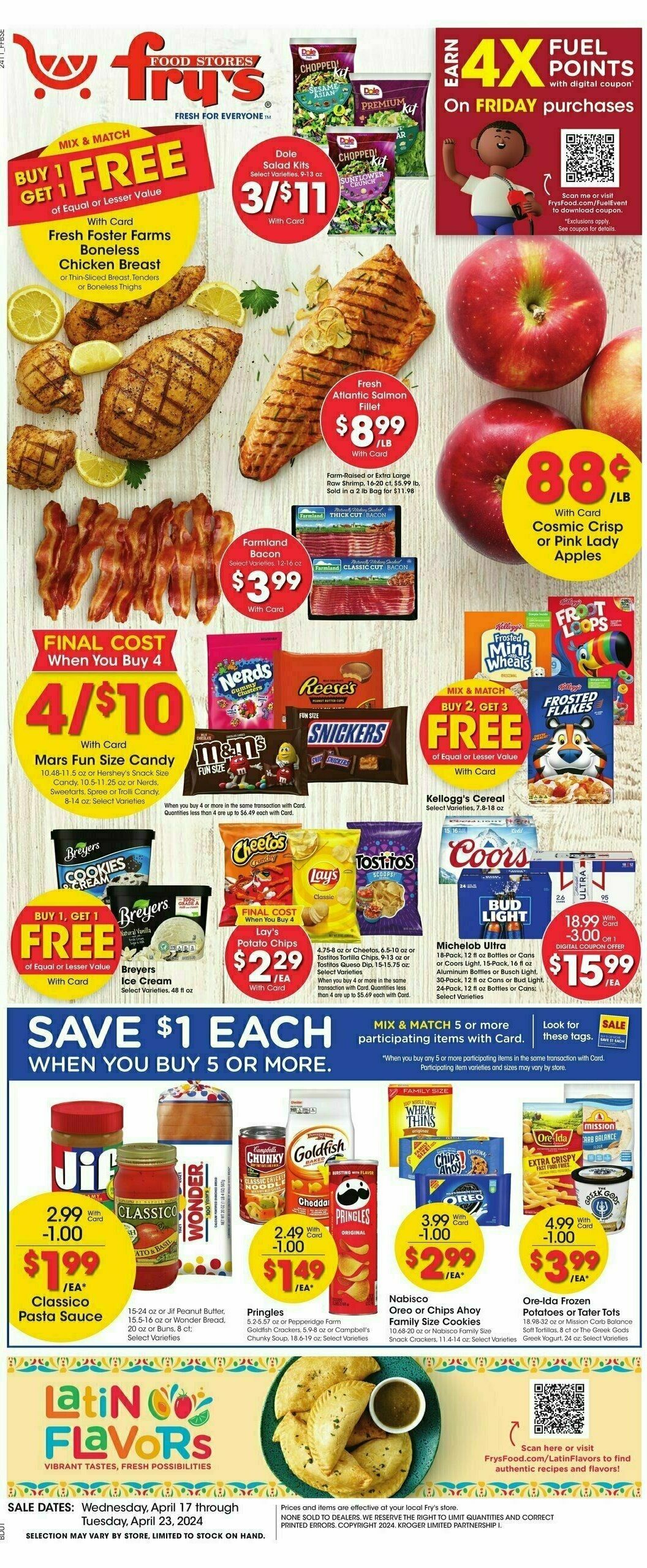 Fry's Food Weekly Ad from April 17