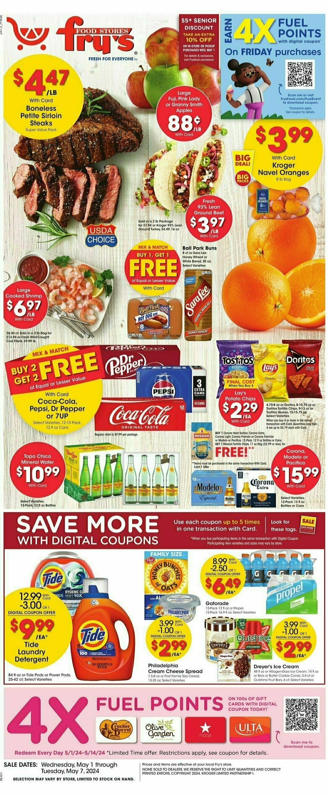 Fry's Food Weekly Ad from May 1