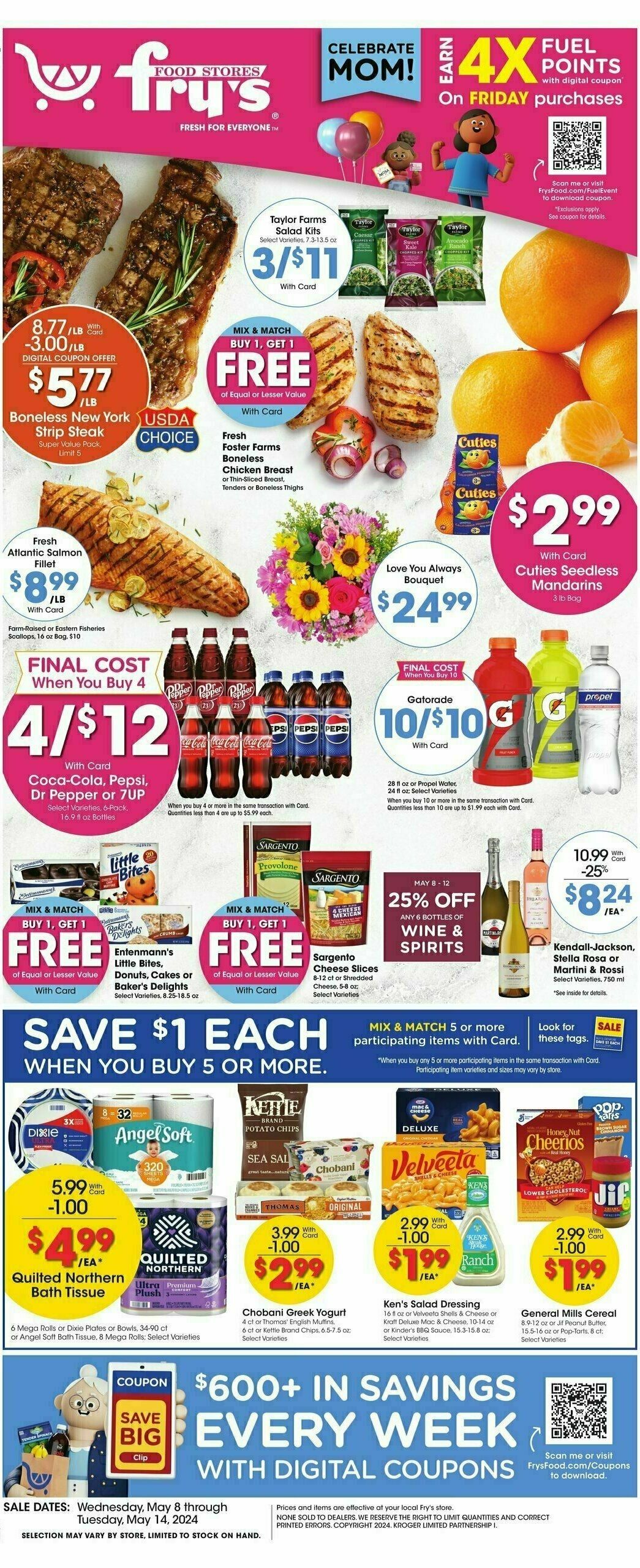 Fry's Food Weekly Ad from May 8