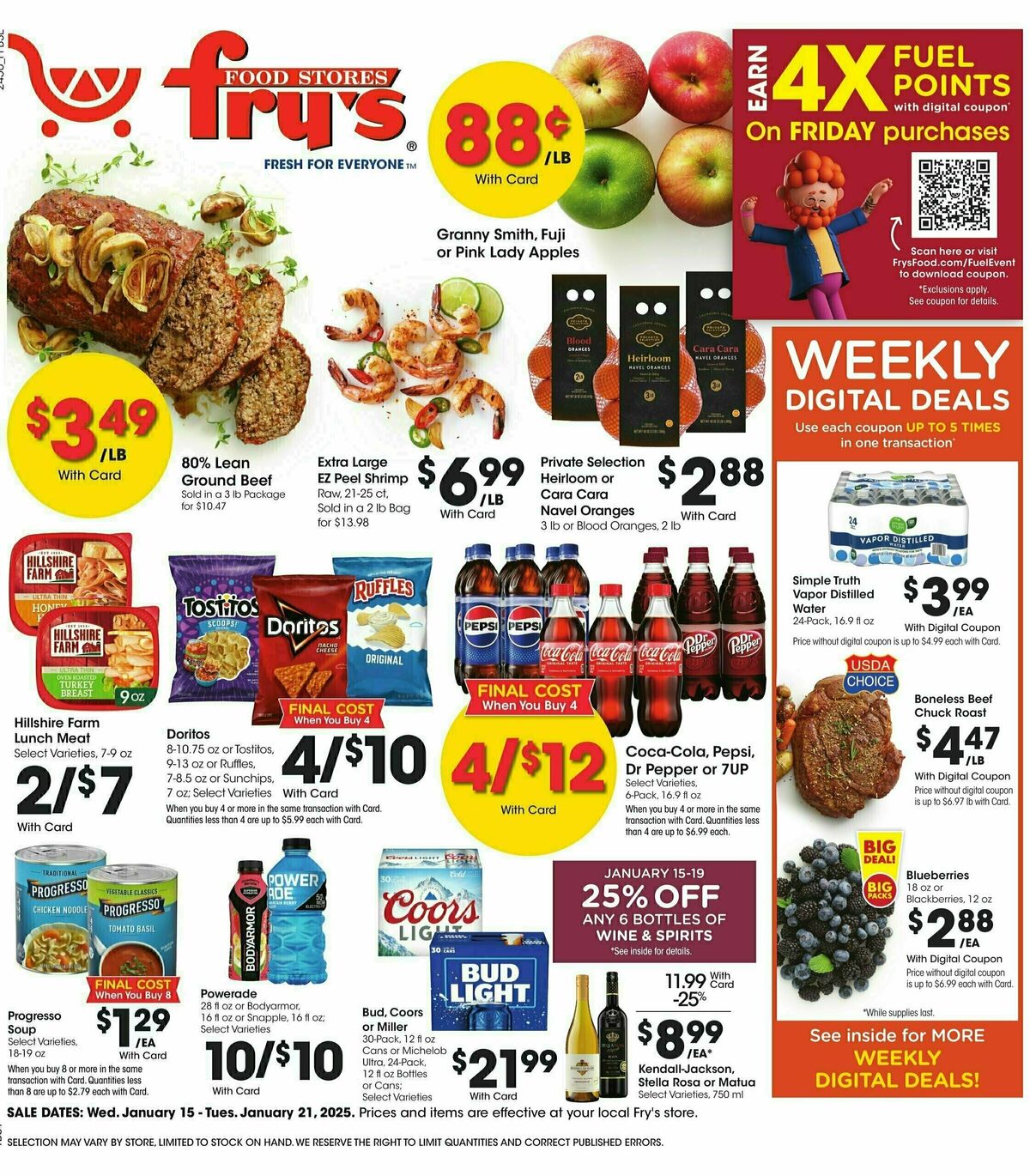 Fry's Food Weekly Ad from January 15