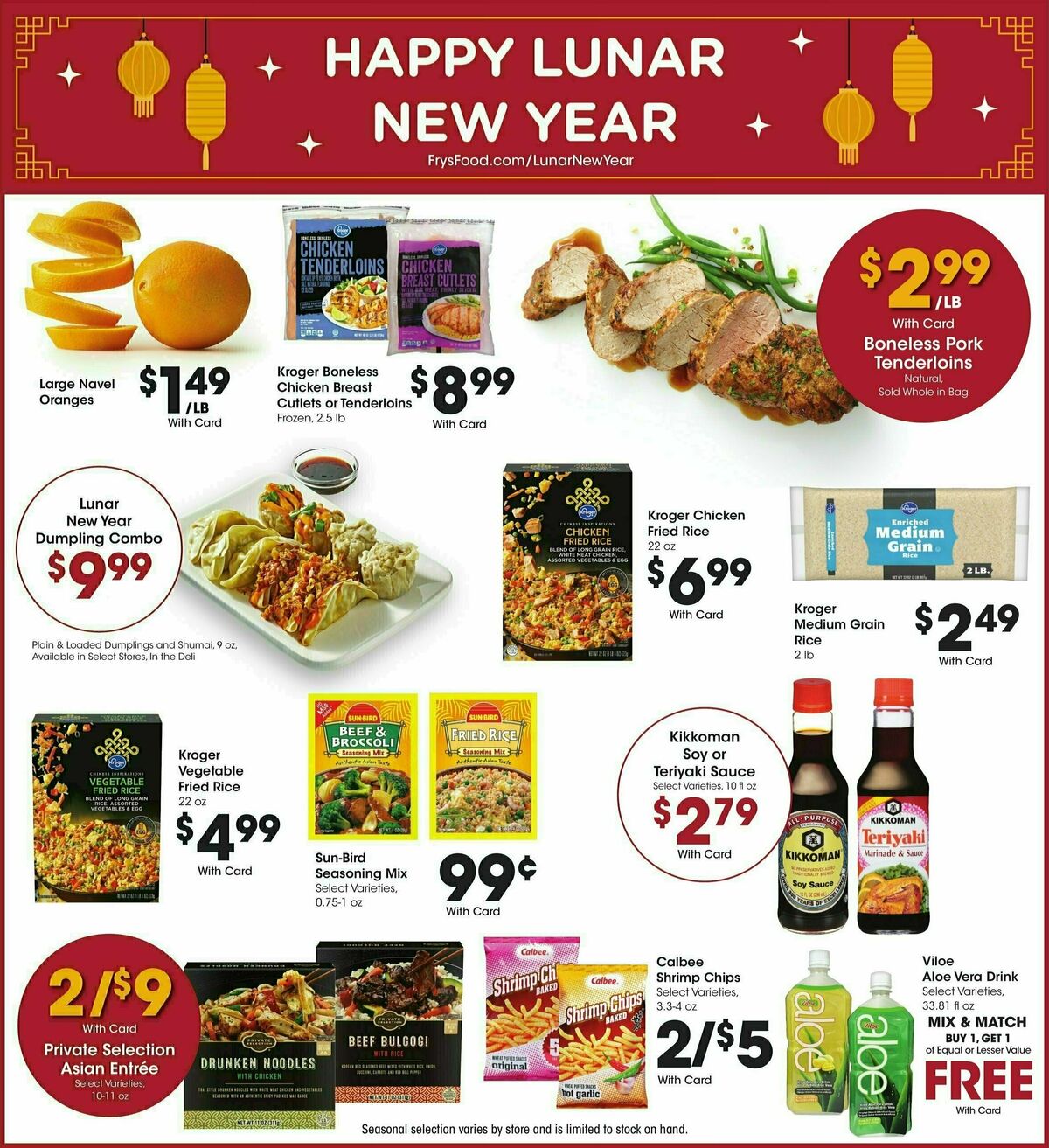 Fry's Food Weekly Ad from January 15