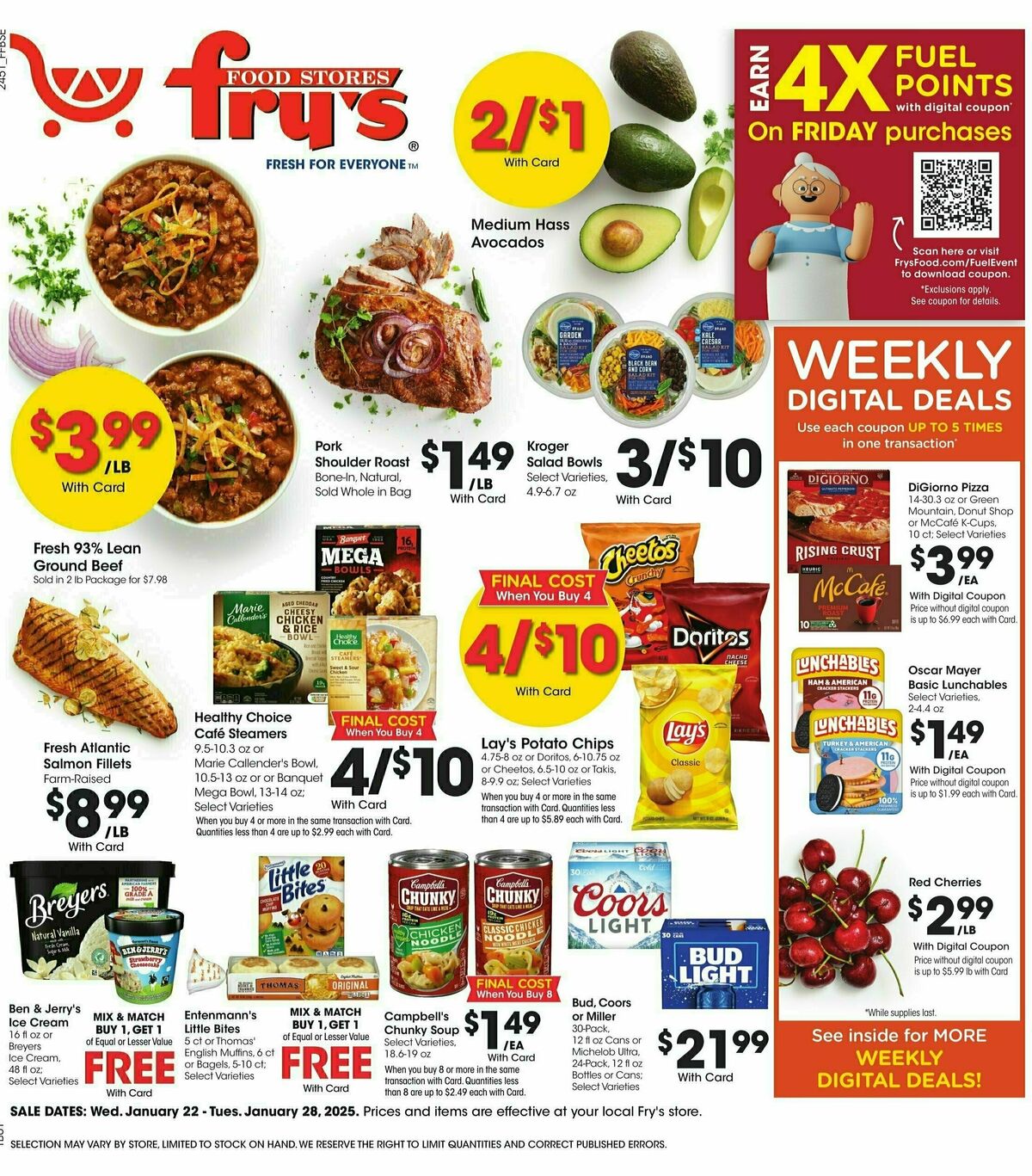 Fry's Food Weekly Ad from January 22