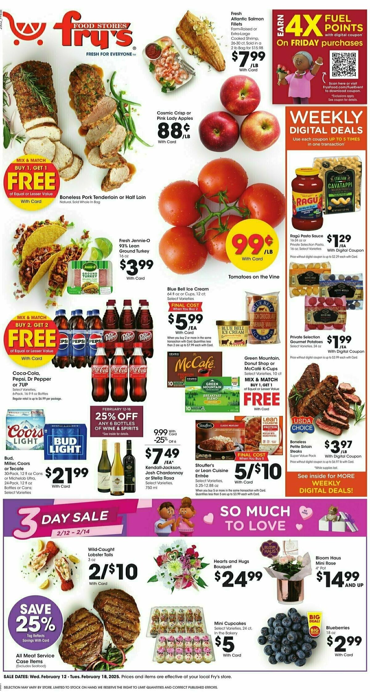 Fry's Food Weekly Ad from February 12