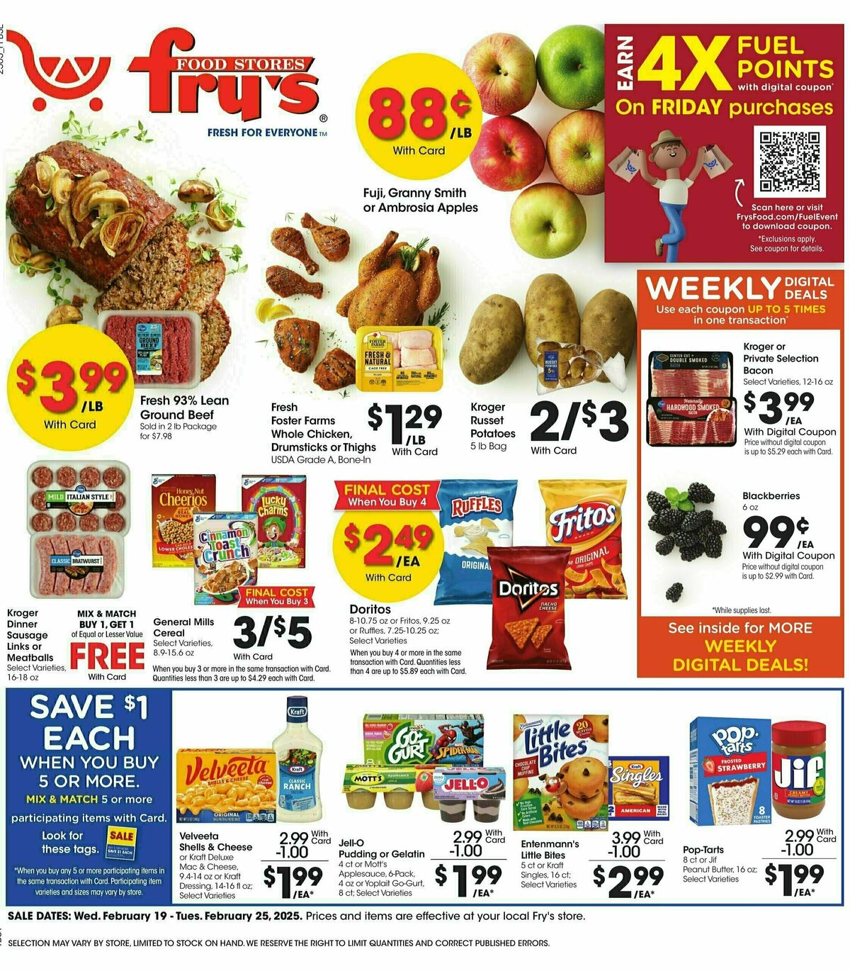 Fry's Food Weekly Ad from February 19
