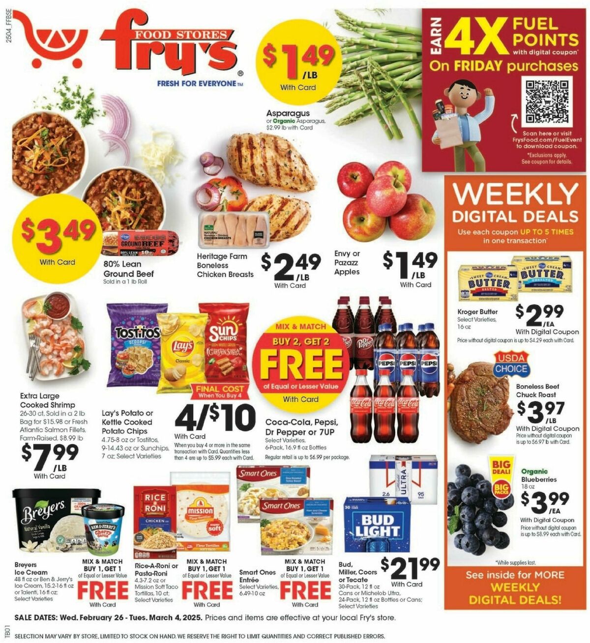 Fry's Food Weekly Ad from February 26