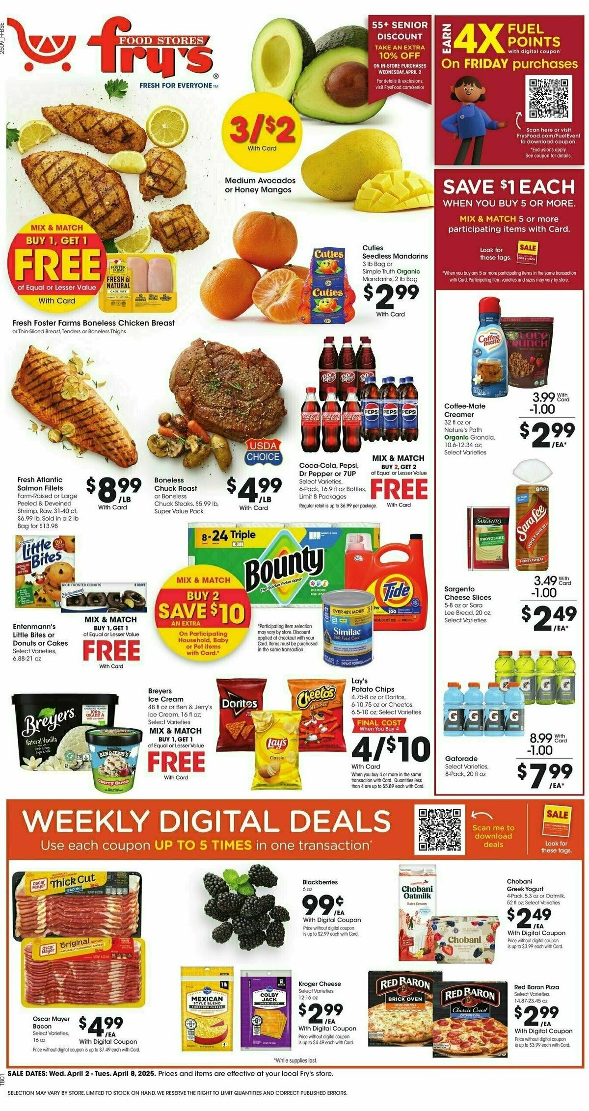 Fry's Food Weekly Ad from April 2