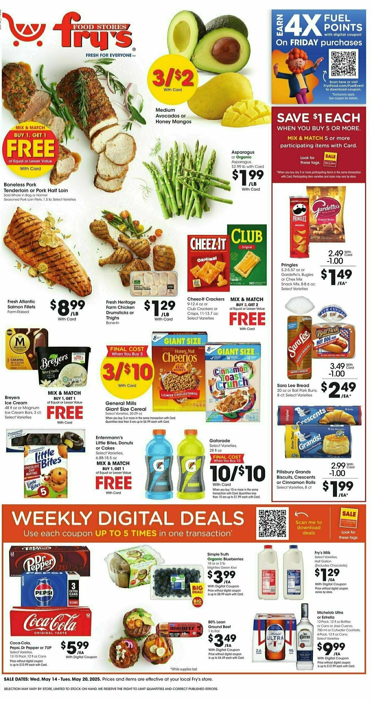 Fry's Food Weekly Ad from May 14