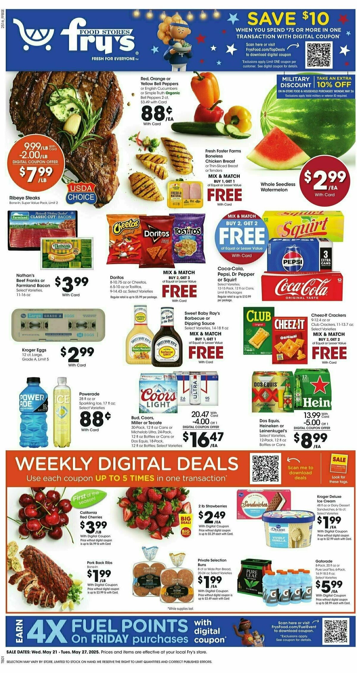Fry's Food Weekly Ad from May 21