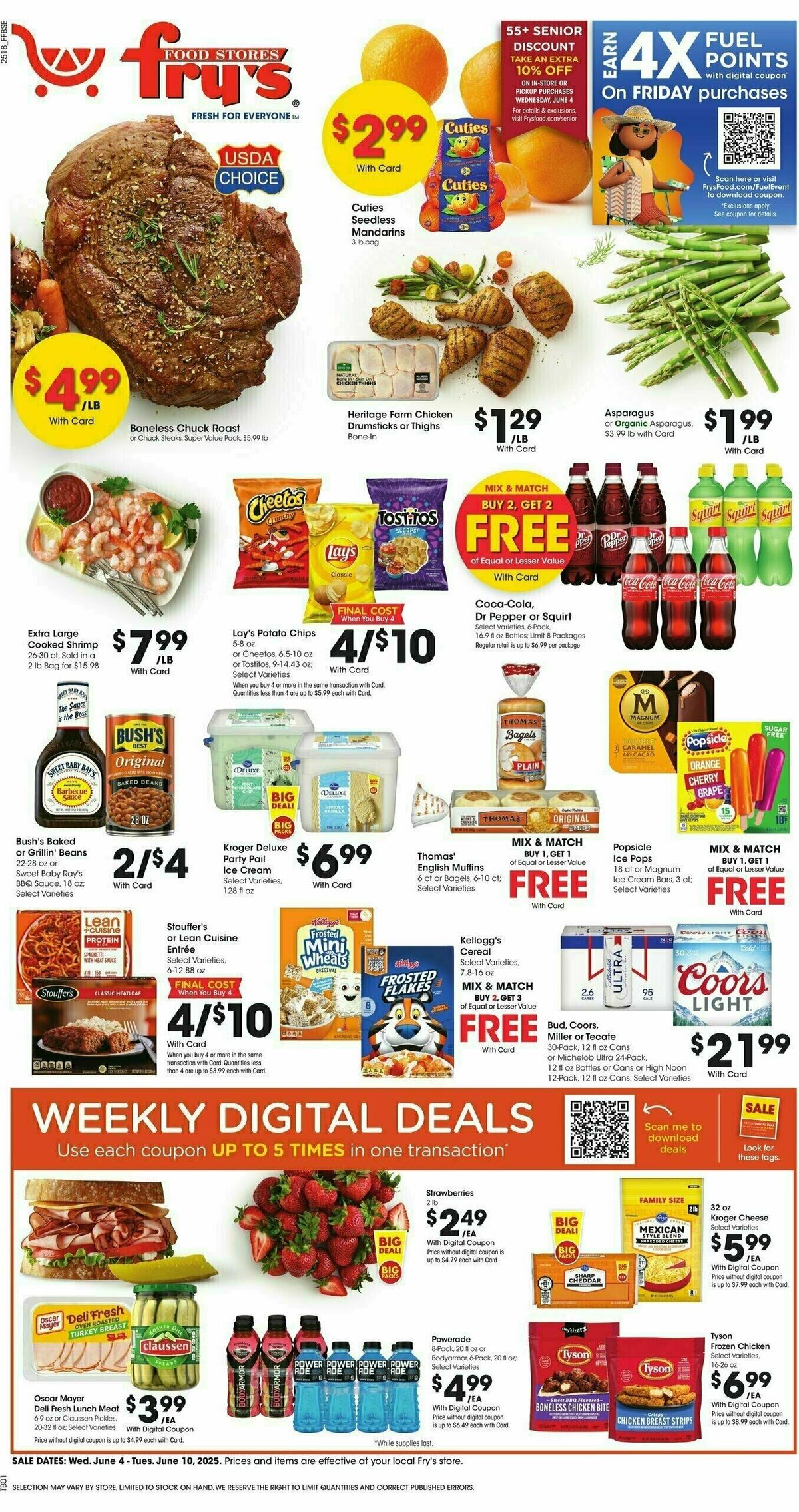 Fry's Food Weekly Ad from June 4