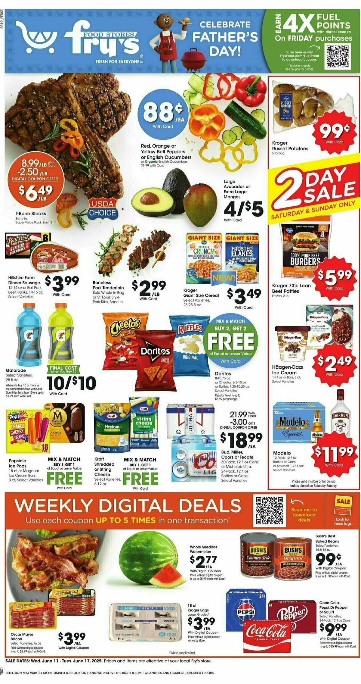Fry's Food Weekly Ad from June 11