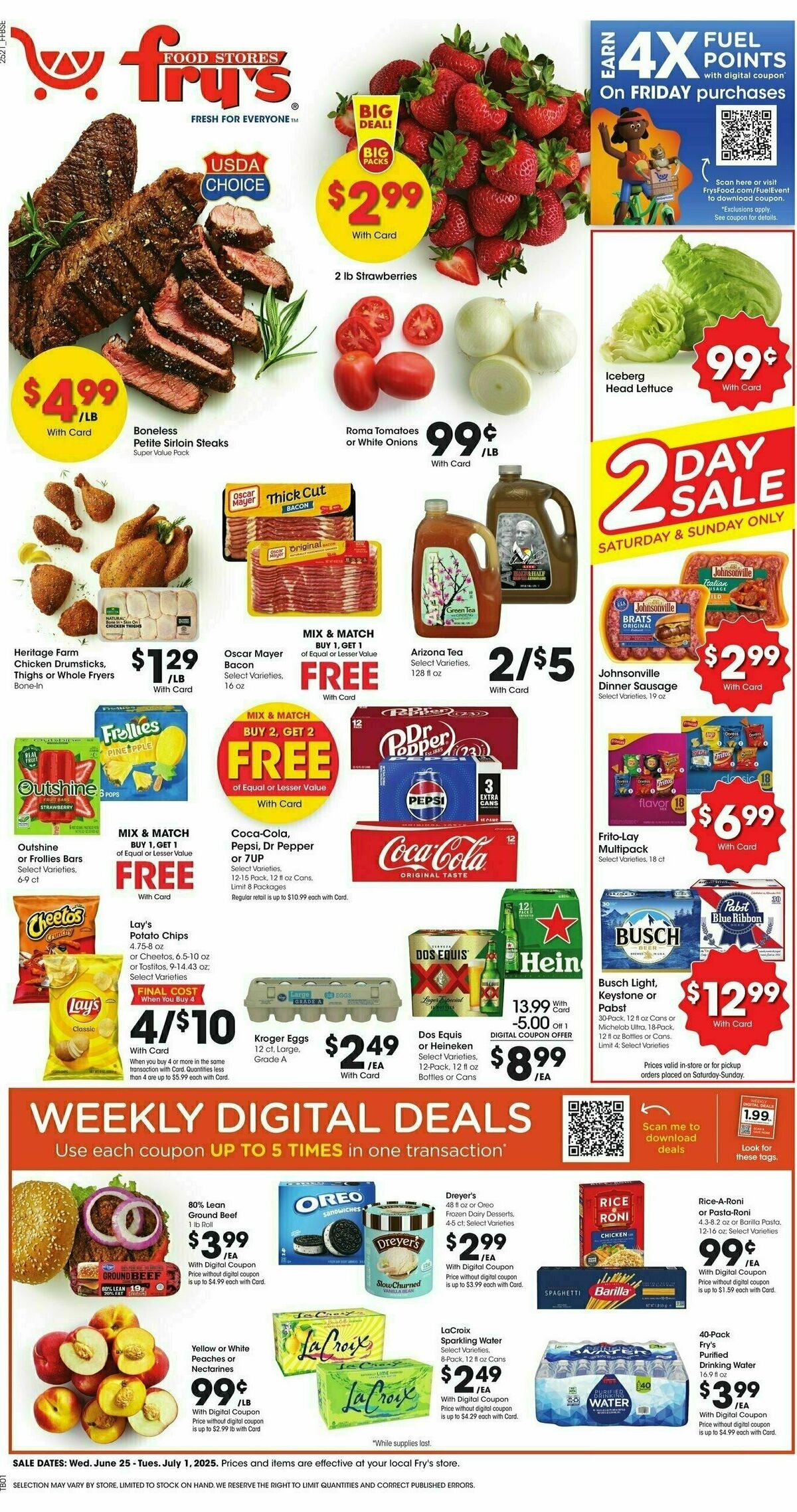 Fry's Food Weekly Ad from June 25