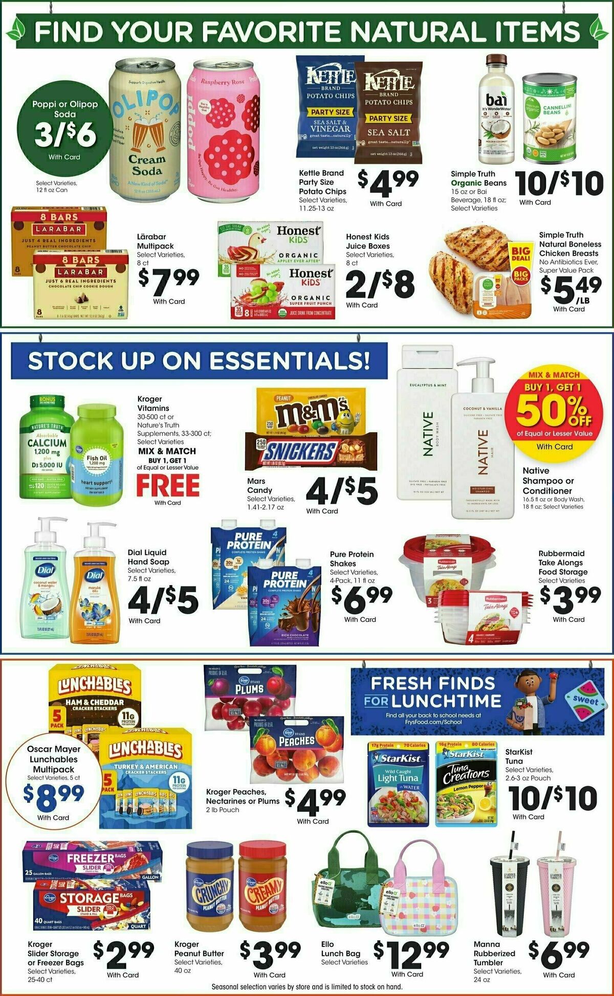 Fry's Food Weekly Ad from July 23