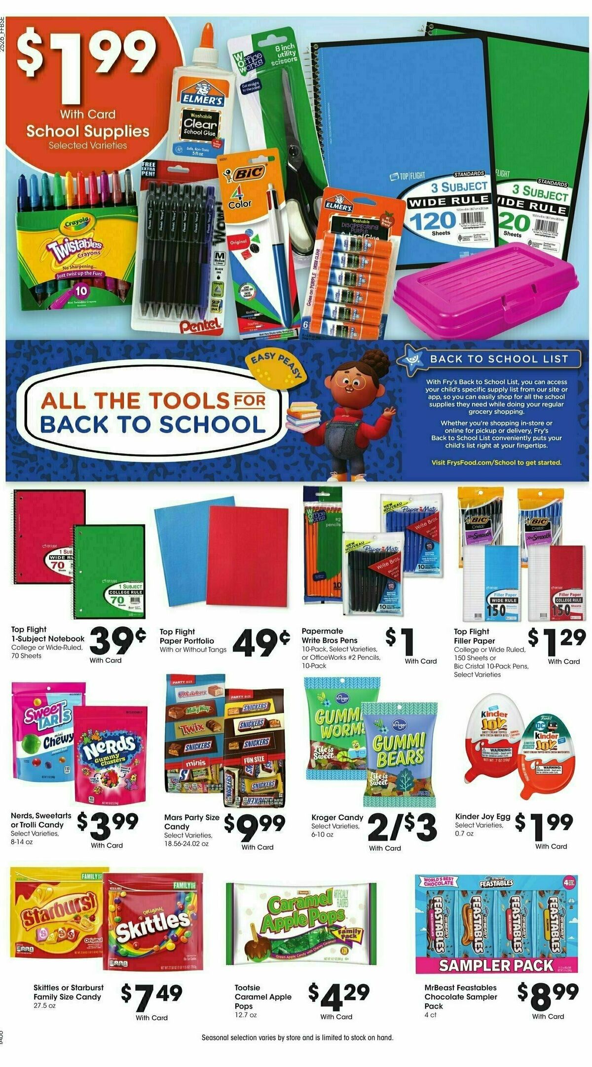 Fry's Food Weekly Ad from July 30