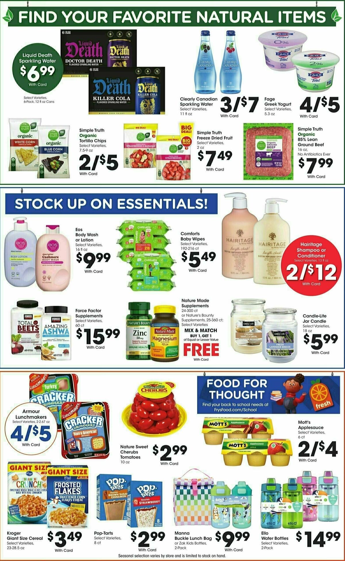 Fry's Food Weekly Ad from July 30