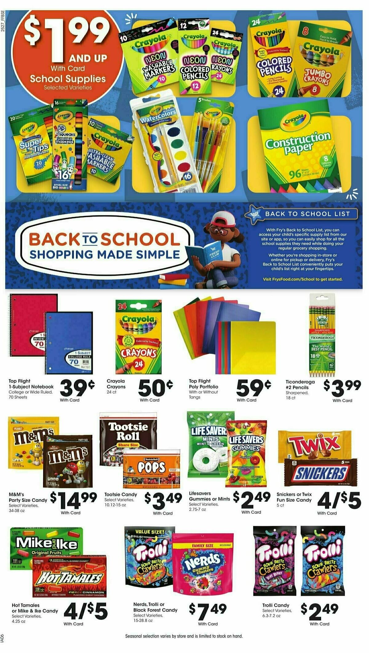 Fry's Food Weekly Ad from August 6