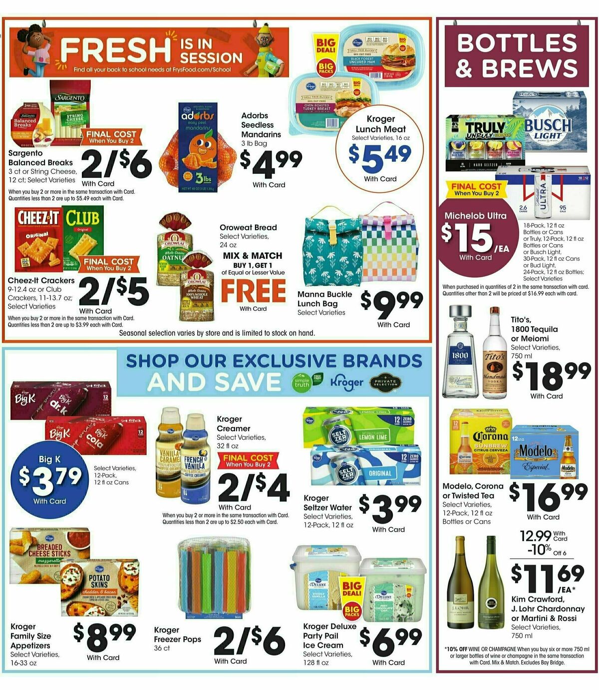 Fry's Food Weekly Ad from August 6