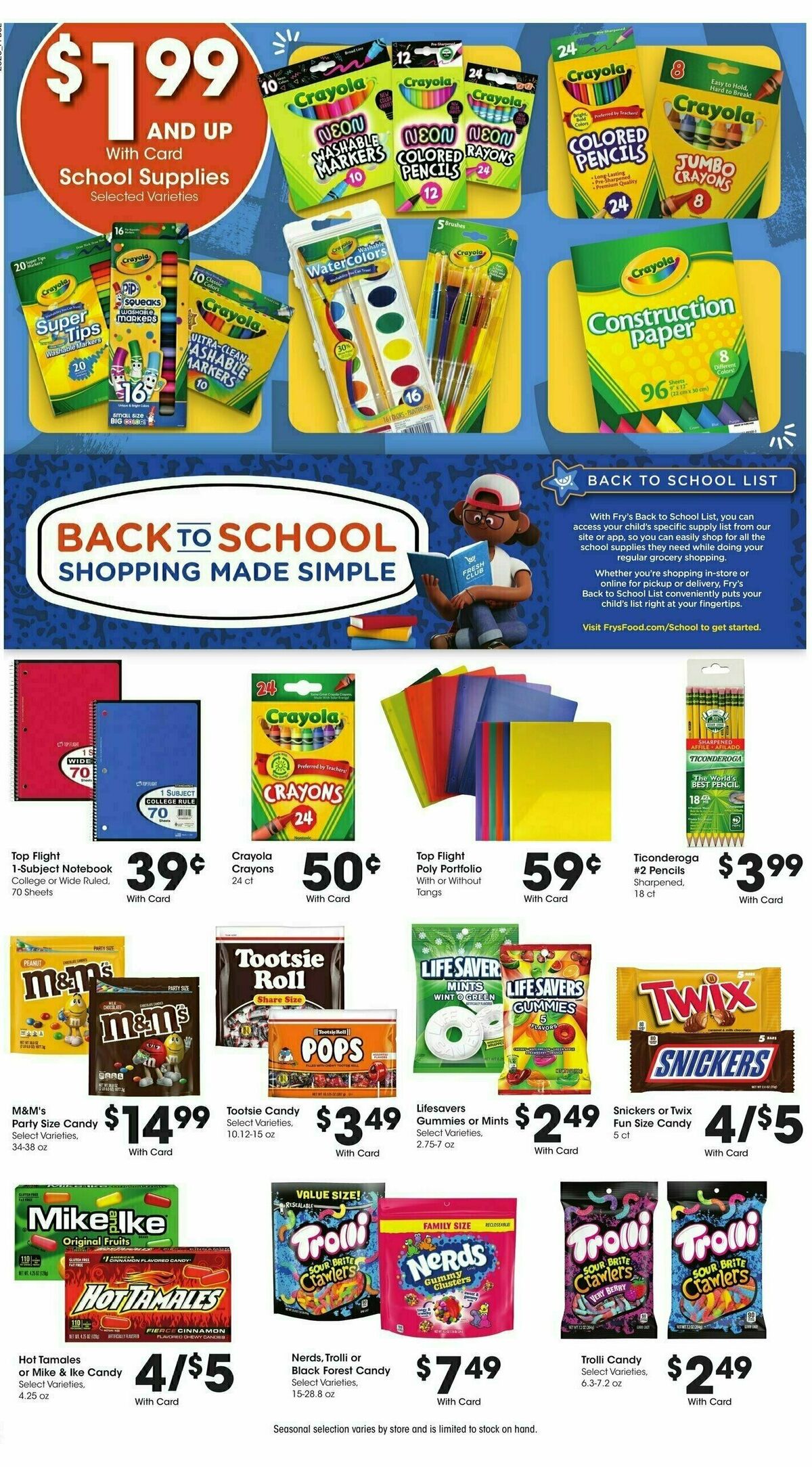 Fry's Food Weekly Ad from August 13