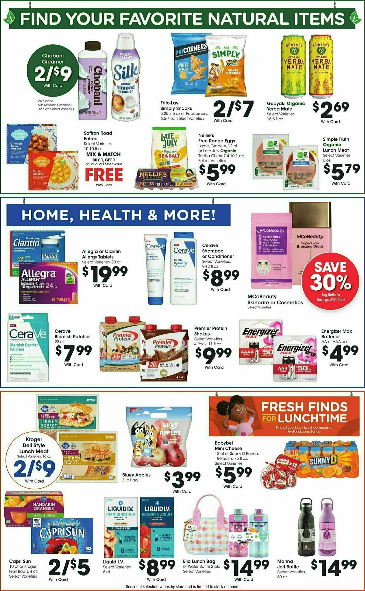 Fry's Food Weekly Ad from August 20