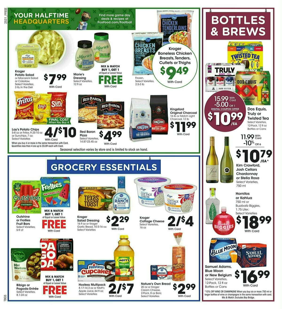 Fry's Food Weekly Ad from September 3