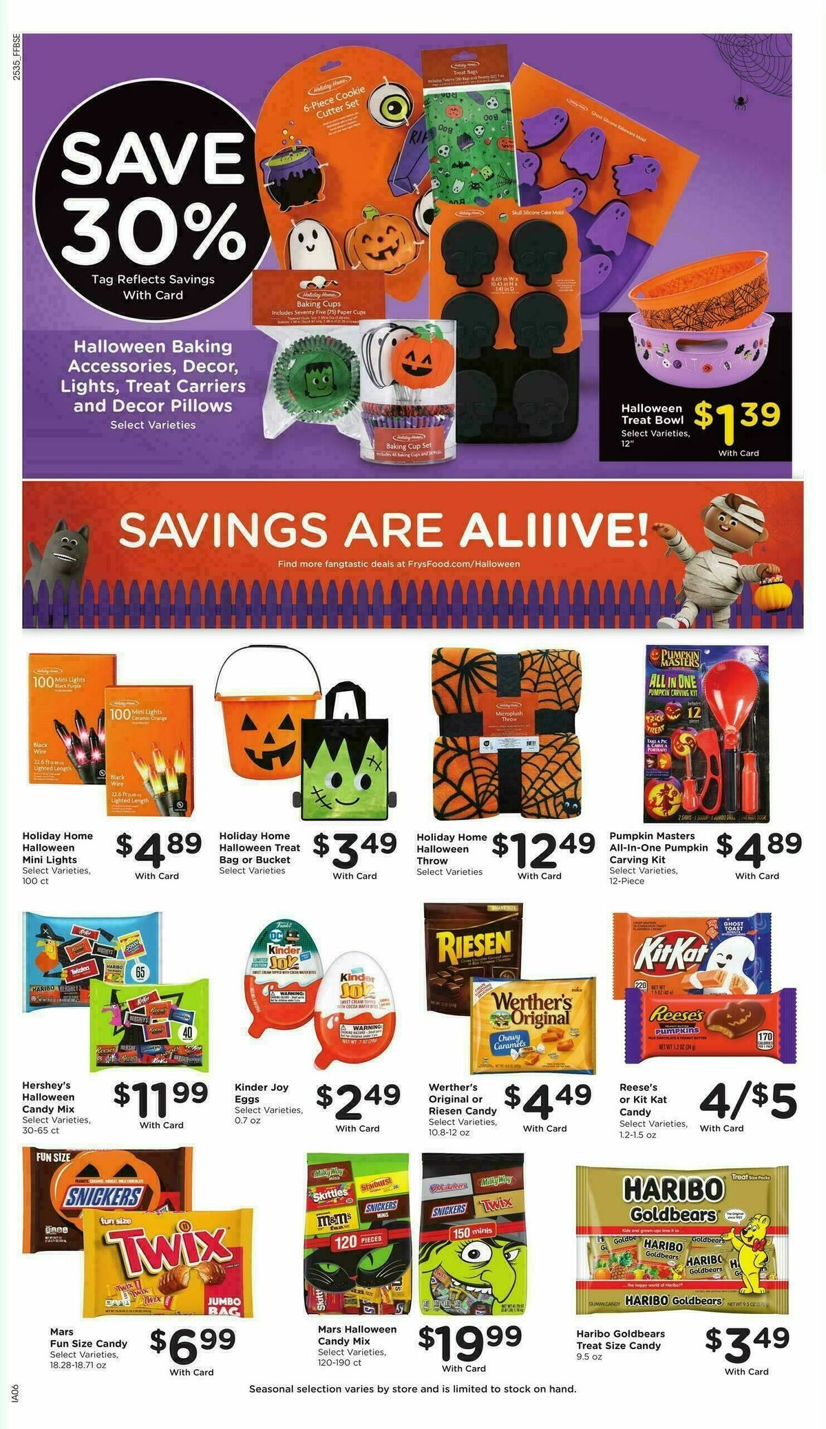 Fry's Food Weekly Ad from October 1
