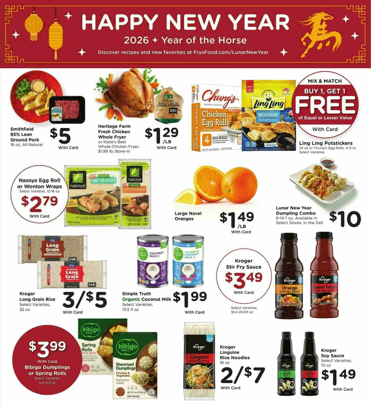Fry's Food Weekly Ad from January 28