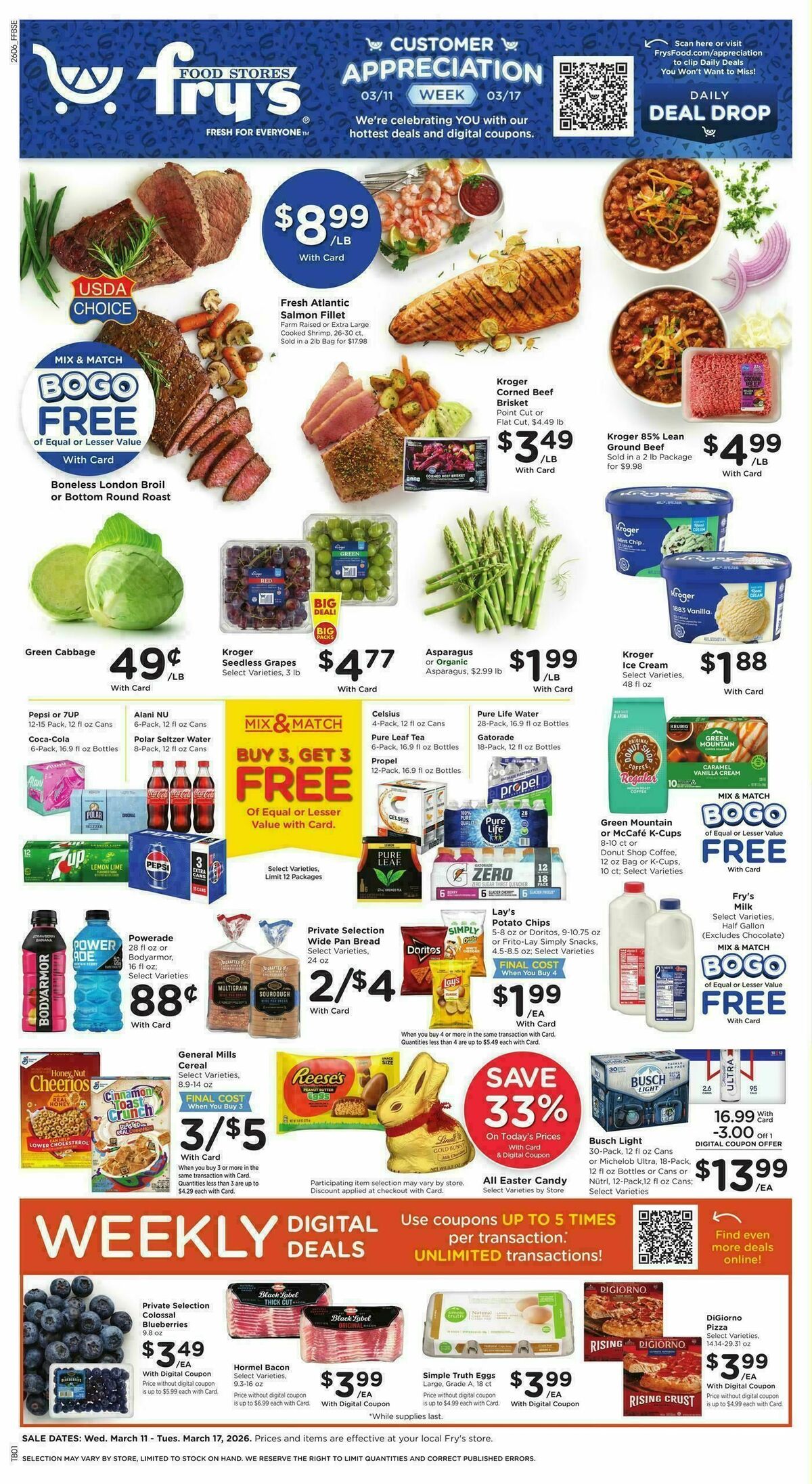 Fry's Food Weekly Ad from March 11