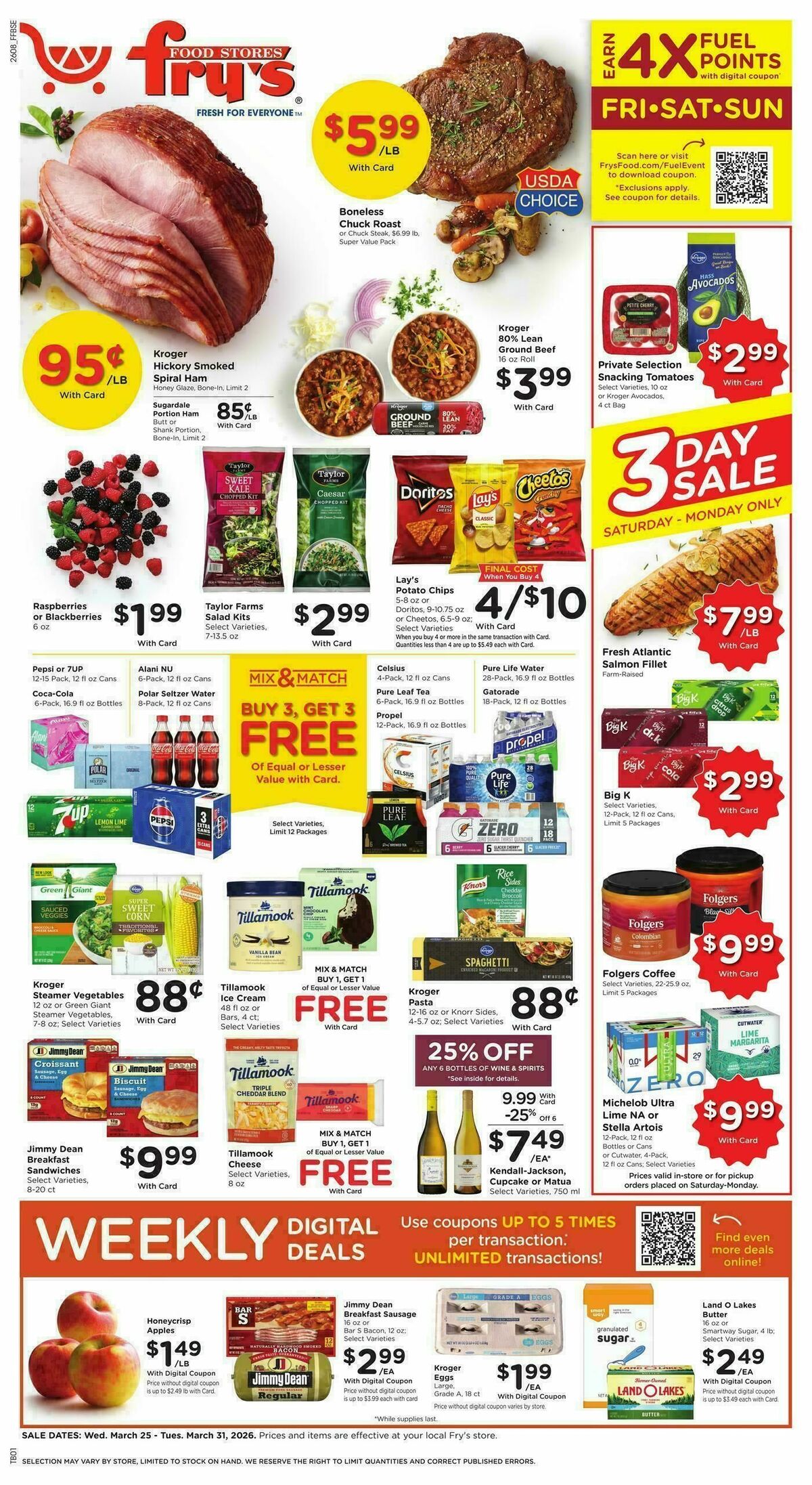 Fry's Food Weekly Ad from March 25